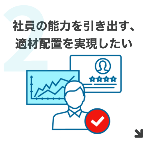2.社員の能力を引き出す、適材配置を実現したい