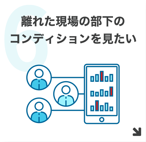 6.離れた現場の部下のコンディションを見たい